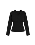 THE V-NECK LAYER TOP (Black) - MOOV®